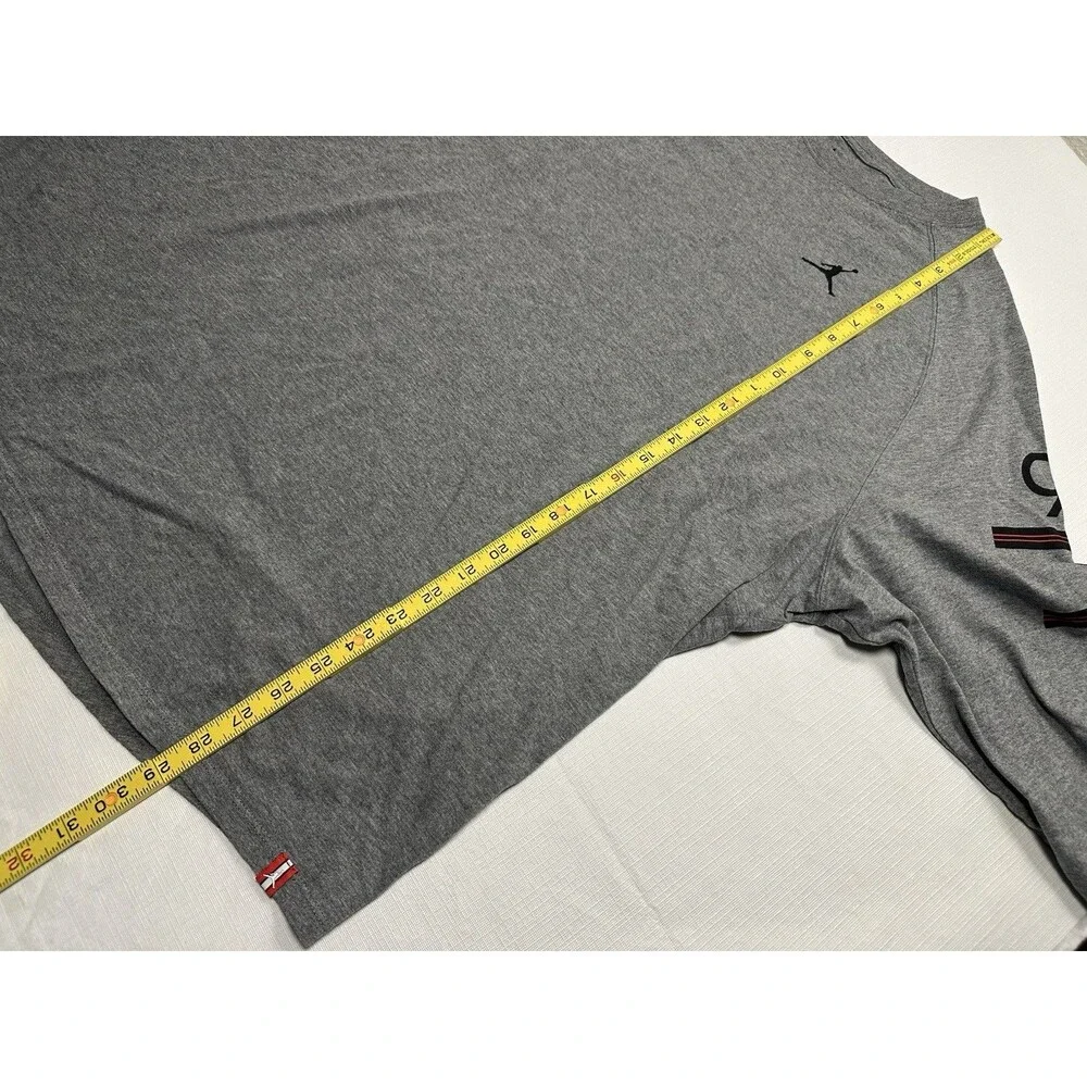 Men's Air Jordan 6 Times 3/4 Raglan T-Shirt Size 3XL Grey 862423-091